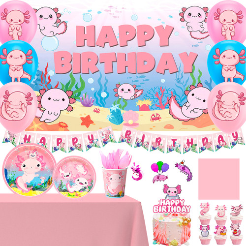 162 pcs axolotl party - 162,