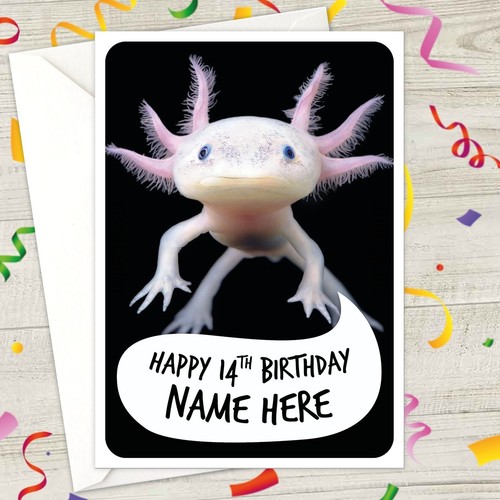 Axolotl personalised birthday - axolotl,
