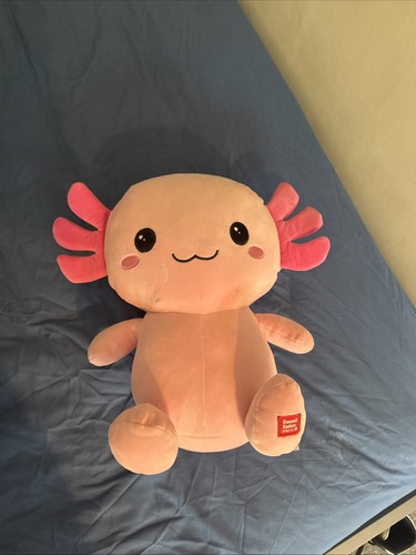 Pink axolotl plush - axolotl, (38x22cm)