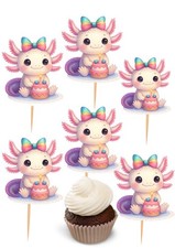 Axolotl Cupcake Toppers X6