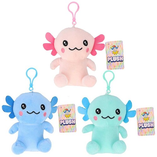 Kawaii axolotl plush bag charm - plush,
